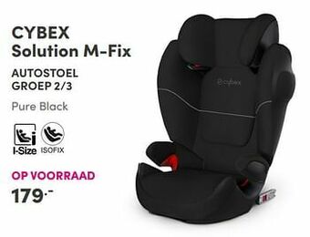 Baby & Tiener Cybex solution m-fix autostoel groep 2-3 pure black aanbieding