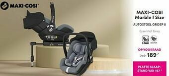 Baby & Tiener Maxi-cosi marble i size autostoel groep 0 essential grey aanbieding