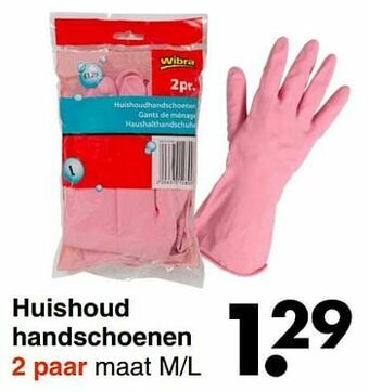 Wibra Huishoud handschoenen aanbieding