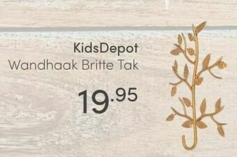 Baby & Tiener Kidsdepot wandhaak britte tak aanbieding