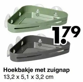 Hoekbakje met zuignap