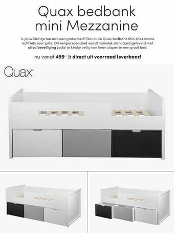 Baby & Tiener Quax bedbank mini mezzanine aanbieding