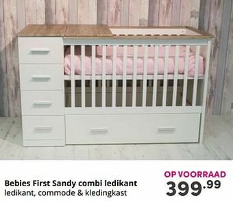 Baby & Tiener Bebies first sandy combi ledikant aanbieding