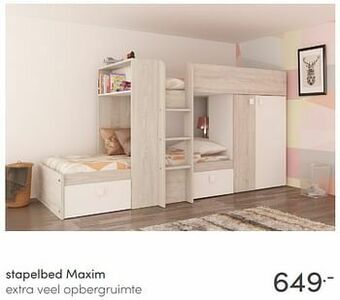 Baby & Tiener Stapelbed maxim aanbieding