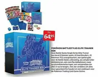 Boekenvoordeel Pokémon battlestyles elite trainer box aanbieding
