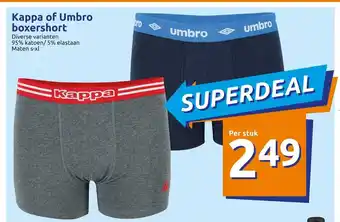 Action Kappa of Umbro boxershort aanbieding