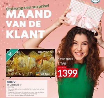Selexion Sony 4k uhd oled-tv aanbieding