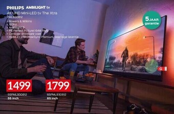 Selexion Philips 4k uhd mini-led tv the xtra aanbieding