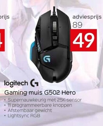 Selexion Gaming muis g502 hero aanbieding