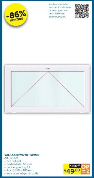 Zelfbouwmarkt Valraam pvc wit 60mm aanbieding