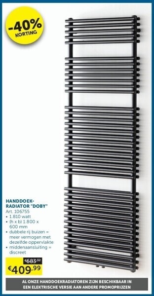 Zelfbouwmarkt Handdoekradiator doby aanbieding