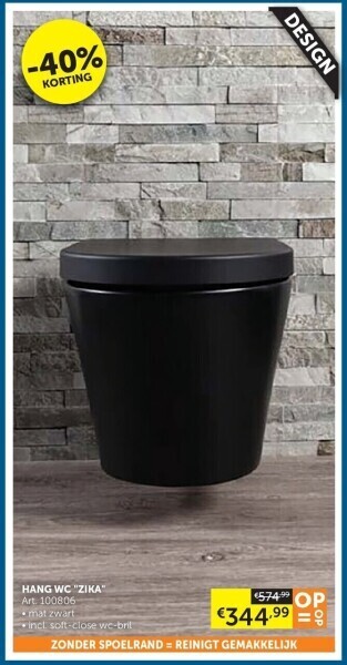 Zelfbouwmarkt Hang wc zika aanbieding