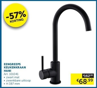 Eengreeps keukenkraan hani