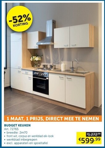 Zelfbouwmarkt Budget keuken aanbieding