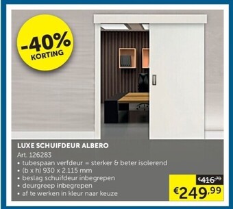 Luxe schuifdeur albero