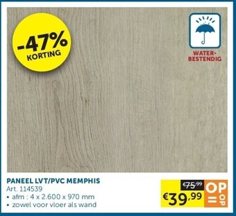 Zelfbouwmarkt Paneel lvt/pvc memphis aanbieding