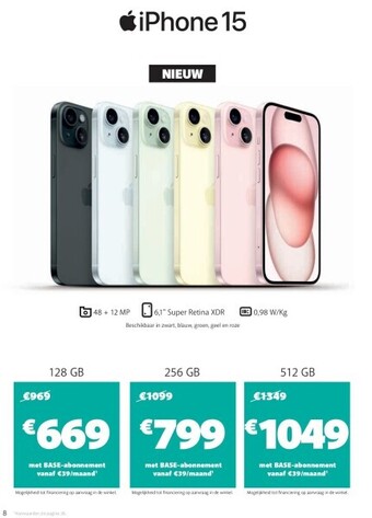 Base Iphone 15 aanbieding
