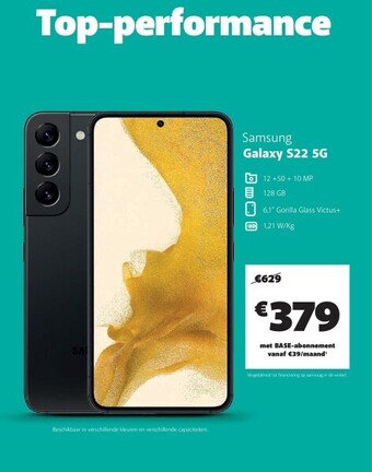 Base Samsung galaxy s22 5g aanbieding