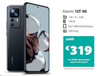 Base Xiaomi 12t 5g aanbieding