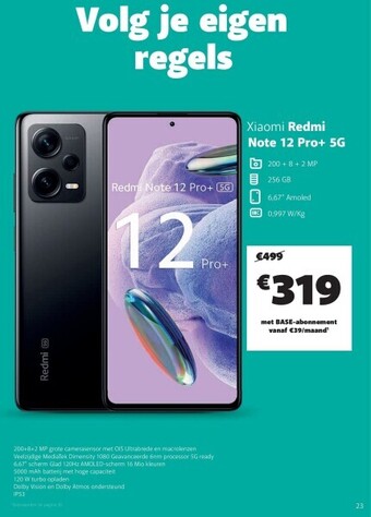 Base Xiaomi redmi note 12 pro+ 5g aanbieding