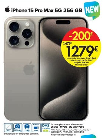 iPhone 15 Pro Max 5G 256 GB