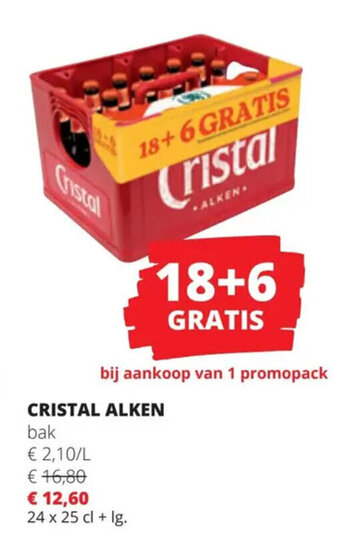 Spar Colruyt CRISTAL ALKEN 24 x 25 cl aanbieding