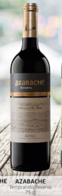 AZABACHE Tempranillo Tempranillo Reserva 75 cl