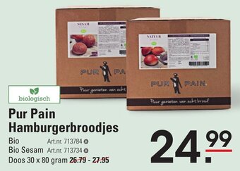 Sligro Pur Pain Hamburgerbroodjes aanbieding