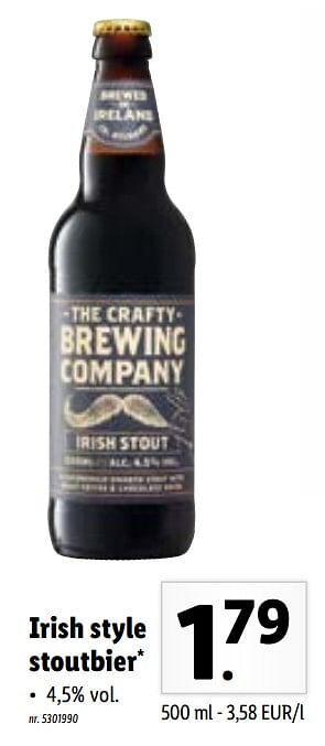 Lidl Irish style stoutbier aanbieding