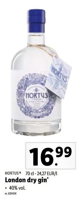 London dry gin