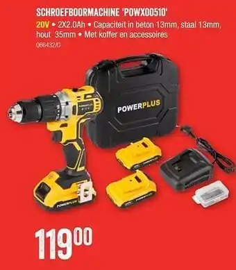Powerplus schroefboormachine powx00510