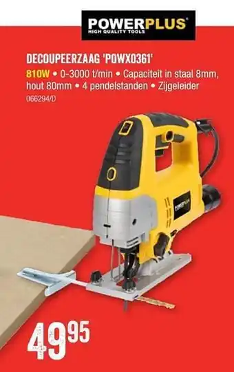 HandyHome Powerplus decoupeerzaag powx0361 aanbieding