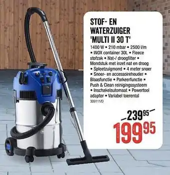 Nilfisk stof- en waterzuiger multi ii 30 t