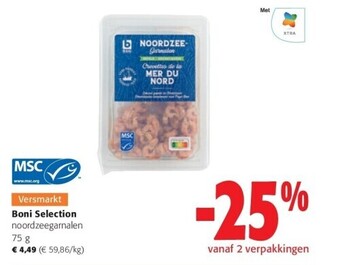 Colruyt Boni selection noordzeegarnalen 75 g aanbieding