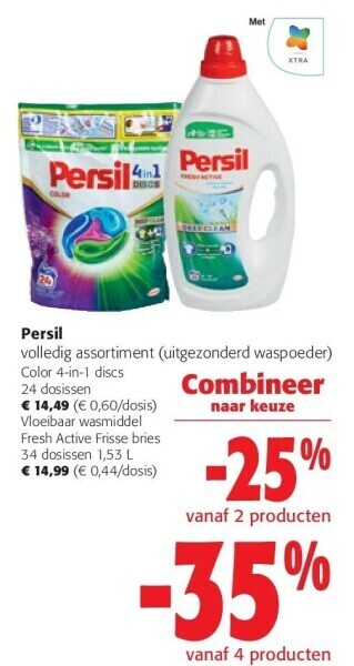 Colruyt Persil volledig assortiment aanbieding
