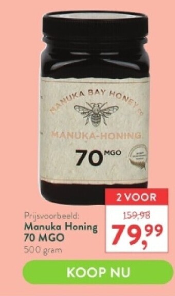 Holland & Barrett Manuka honing 70 mgo 500 gram aanbieding