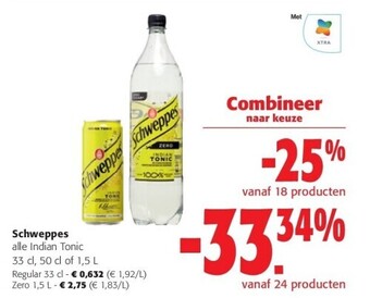 Colruyt Schweppes alle indian tonic aanbieding