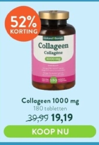 Holland & Barrett Collageen 1000 mg aanbieding