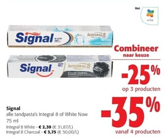Colruyt Signal alle tandpasta's integral 8 of white now 75 ml aanbieding