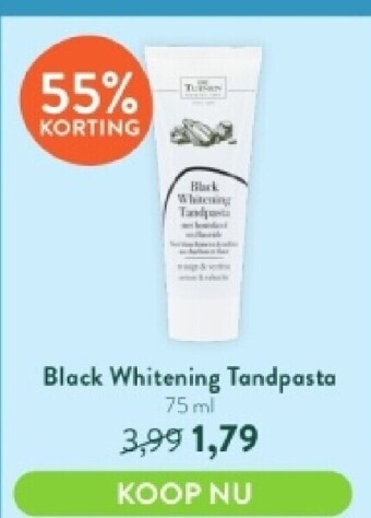 Holland & Barrett Black whitening tandpasta aanbieding