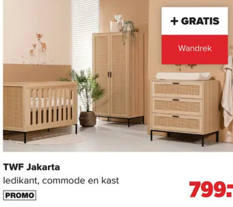 Baby-Dump TWF Jakarta ledikant, commode en kast aanbieding