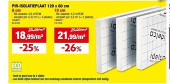 Hubo Pir-isolatieplaat 120 x 60 cm 8 cm aanbieding