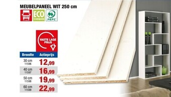 Hubo Meubelpaneel wit 250 cm aanbieding