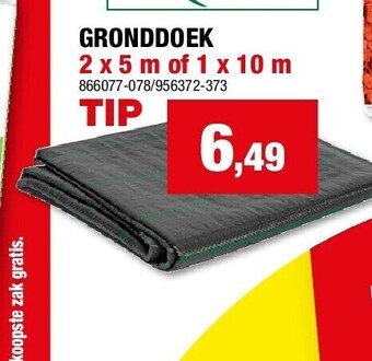 Hubo Gronddoek 2 x 5 m of 1 x 10 m aanbieding