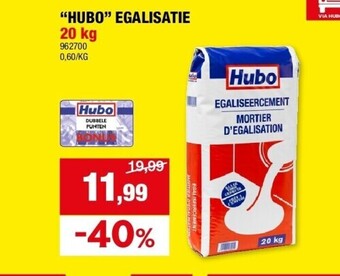 Hubo “hubo” egalisatie 20 kg aanbieding