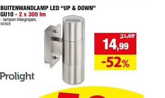 Hubo Buitenwandlamp led “up & down” gu10 - 2 x 300 lm aanbieding