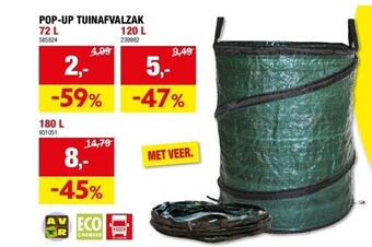 Hubo Pop-up tuinafvalzak 72 l aanbieding