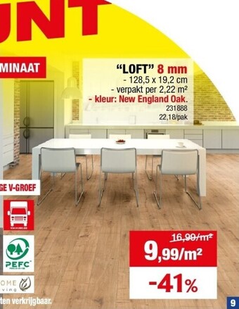 Hubo “loft” 8 mm aanbieding