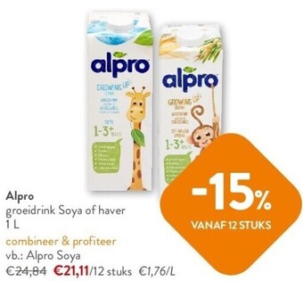 OKay Alpro groeidrink soya of haver 1 l aanbieding