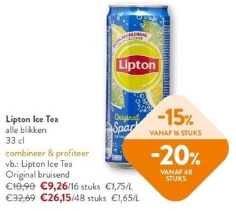 OKay Lipton ice tea alle blikken 33 cl aanbieding